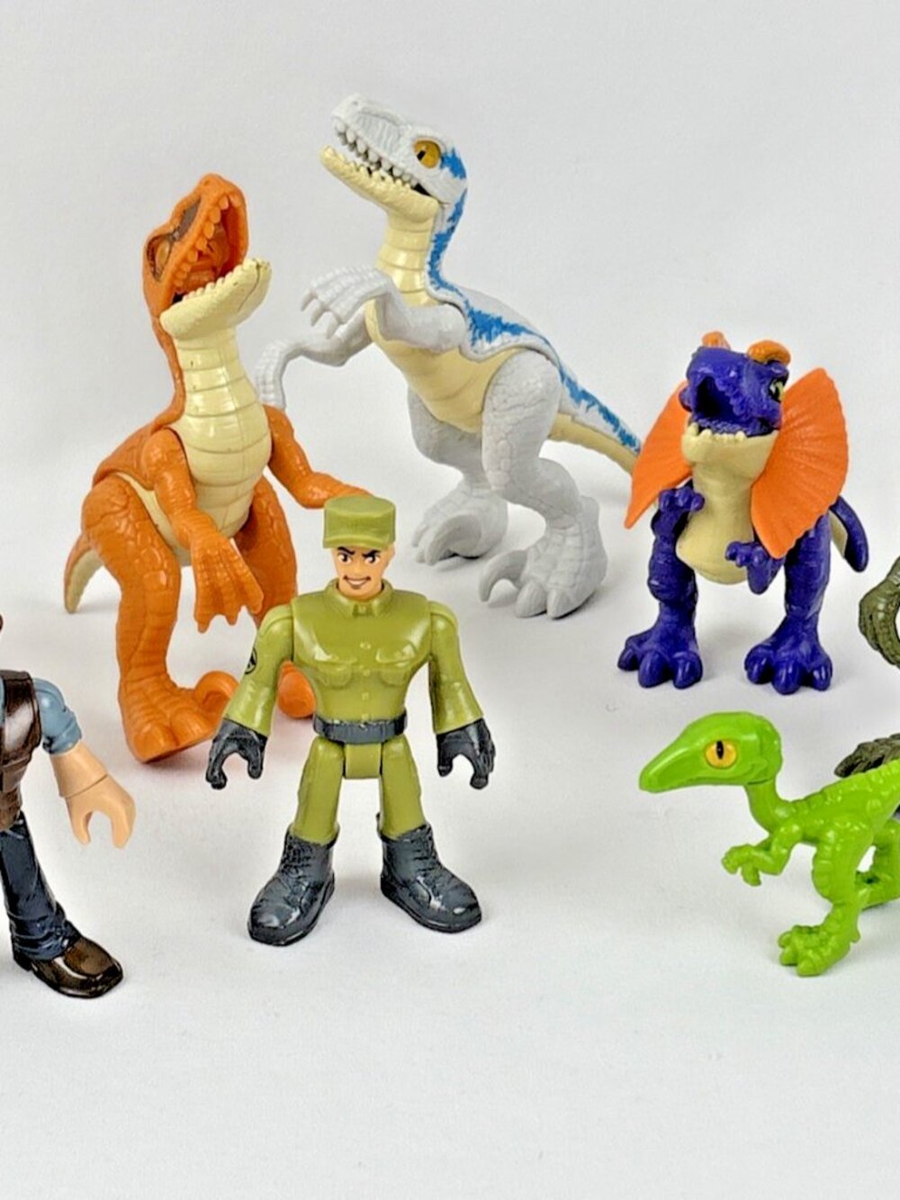 Jurassic World Imaginext Raptor Raid Pack Lot Blue Charlie Delta Echo + Extras